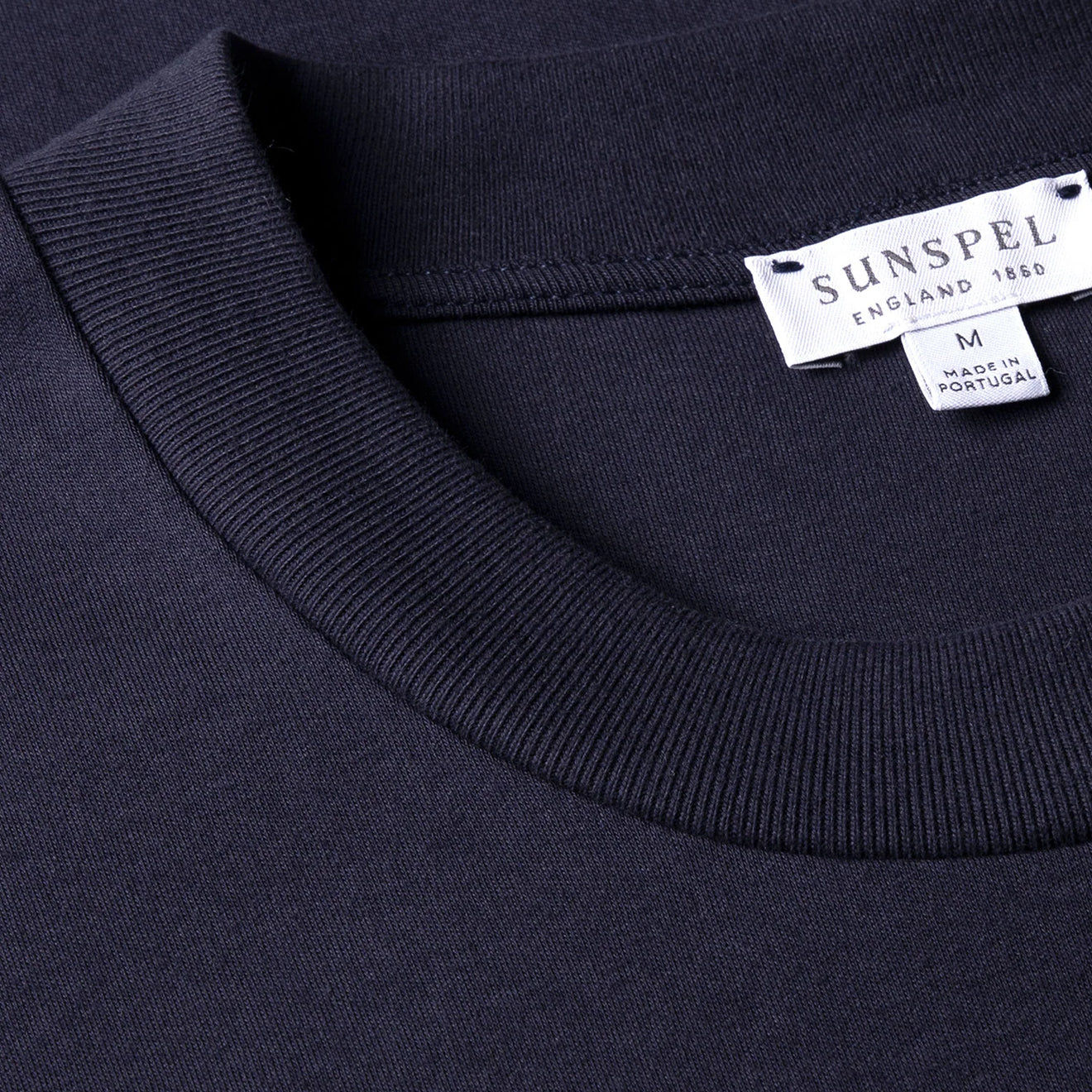 Sunspel Relaxed Fit Heavyweight T‑Shirt Navy - The Sporting Lodge