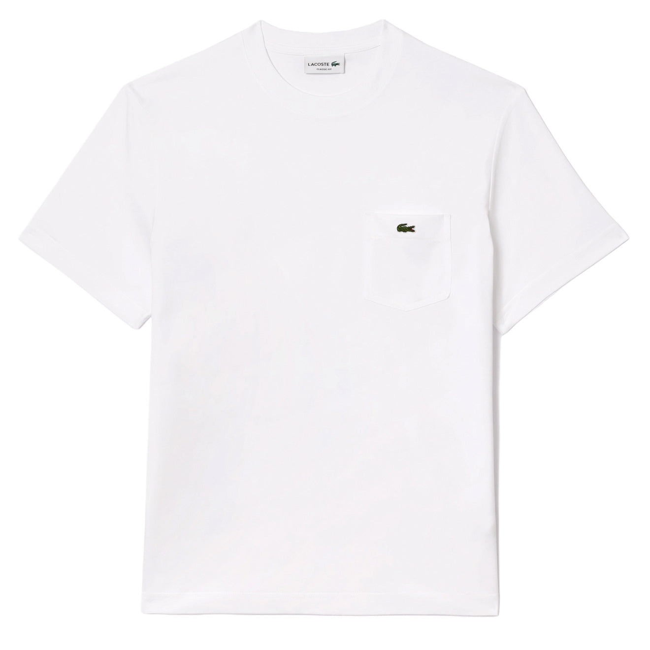 Lacoste Cotton T-Shirt with Breast Pocket White - The Sporting Lodge