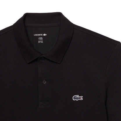 Lacoste Regular Fit Cotton Polo Shirt Black - The Sporting Lodge