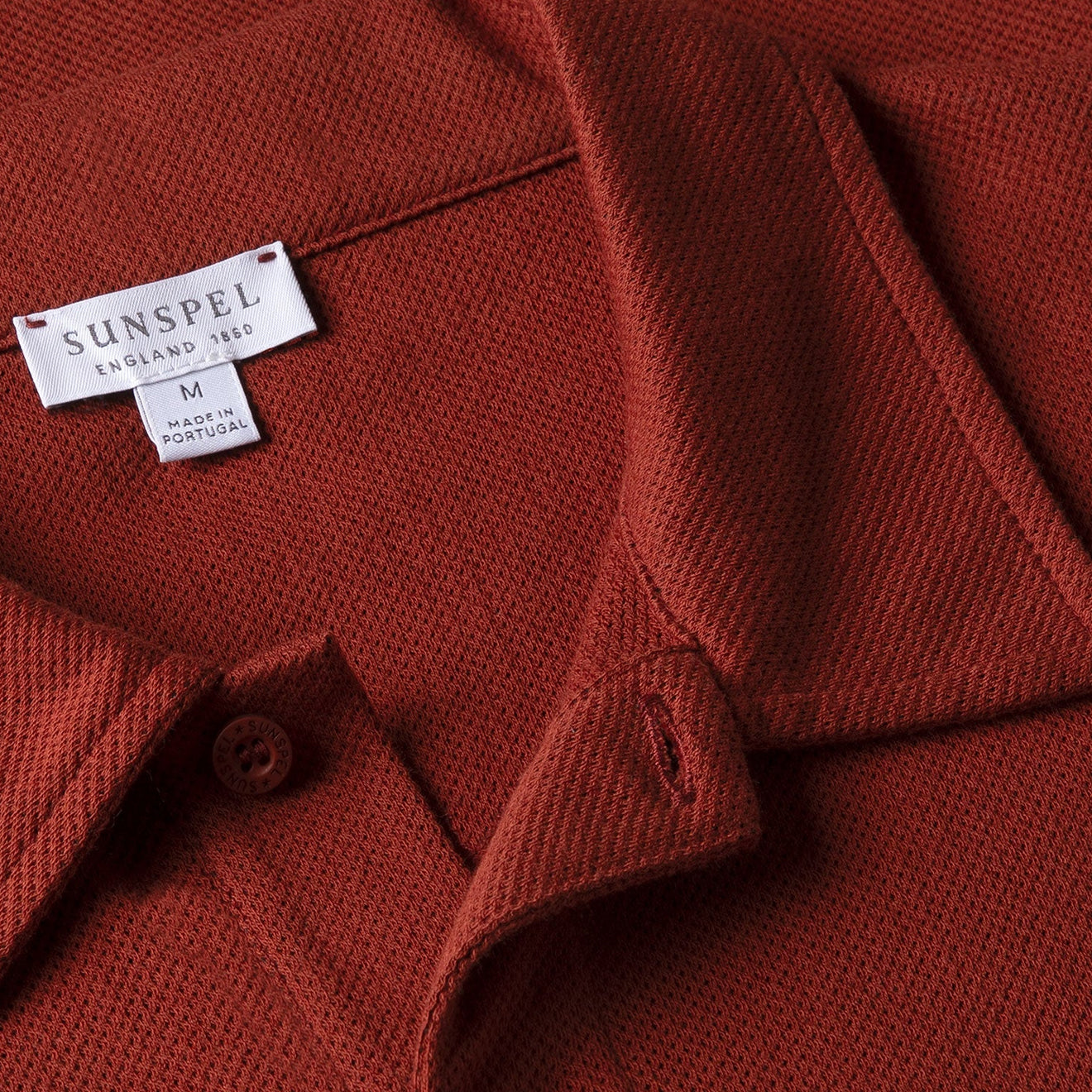 Sunspel Riviera Polo Shirt Rust - The Sporting Lodge