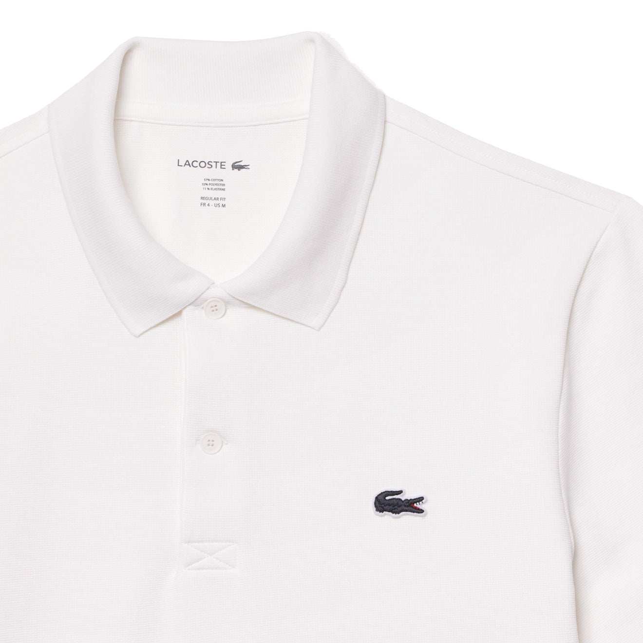 Lacoste Regular Fit Cotton Polo Shirt White - The Sporting Lodge