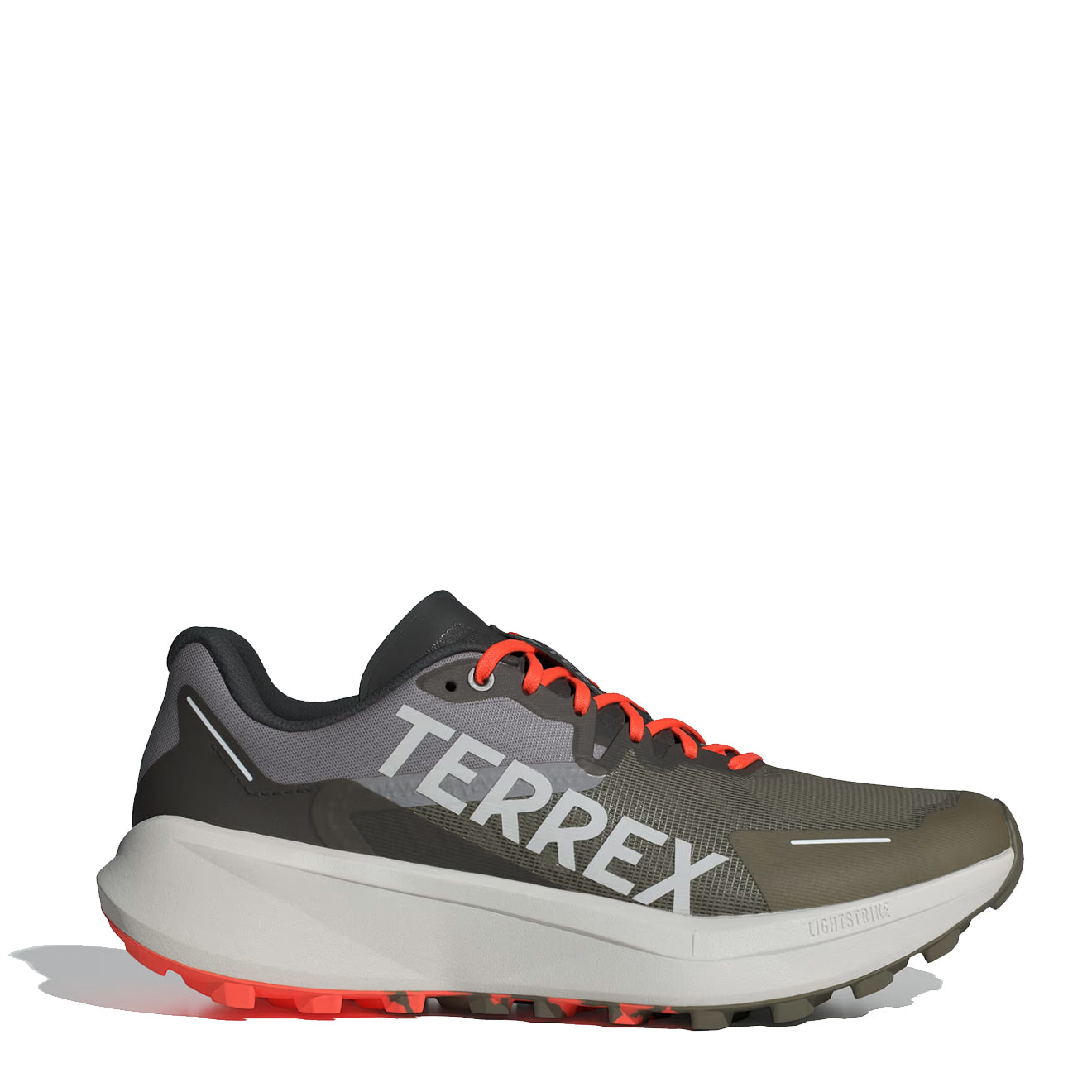 Adidas Terrex Agravic 3 Trail Running Shoes Olive Strata Grey One Semi Impact Orange