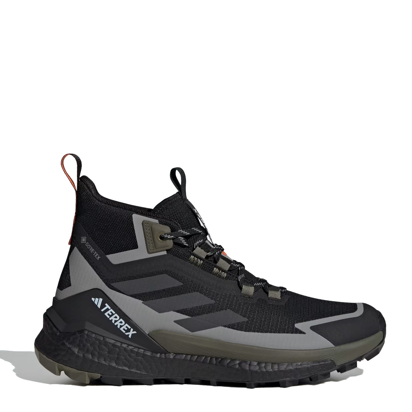 Adidas Terrex Free Hiker 2 Gore-Tex Hiking Shoes Core Black / Carbon / Olive Strata - The Sporting Lodge