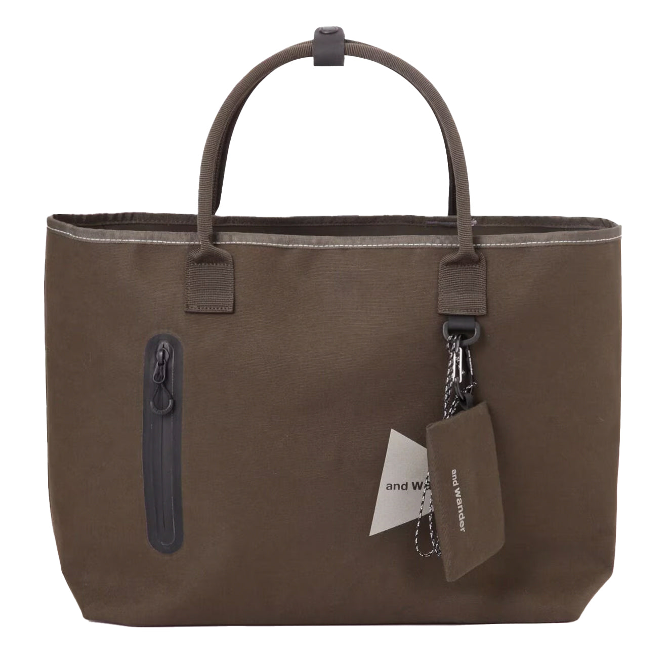 And Wander Pe/Co Tote Bag Dark Khaki - The Sporting Lodge