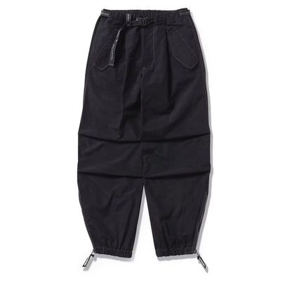 And Wander Side Zip Hem Pants Black - The Sporting Lodge