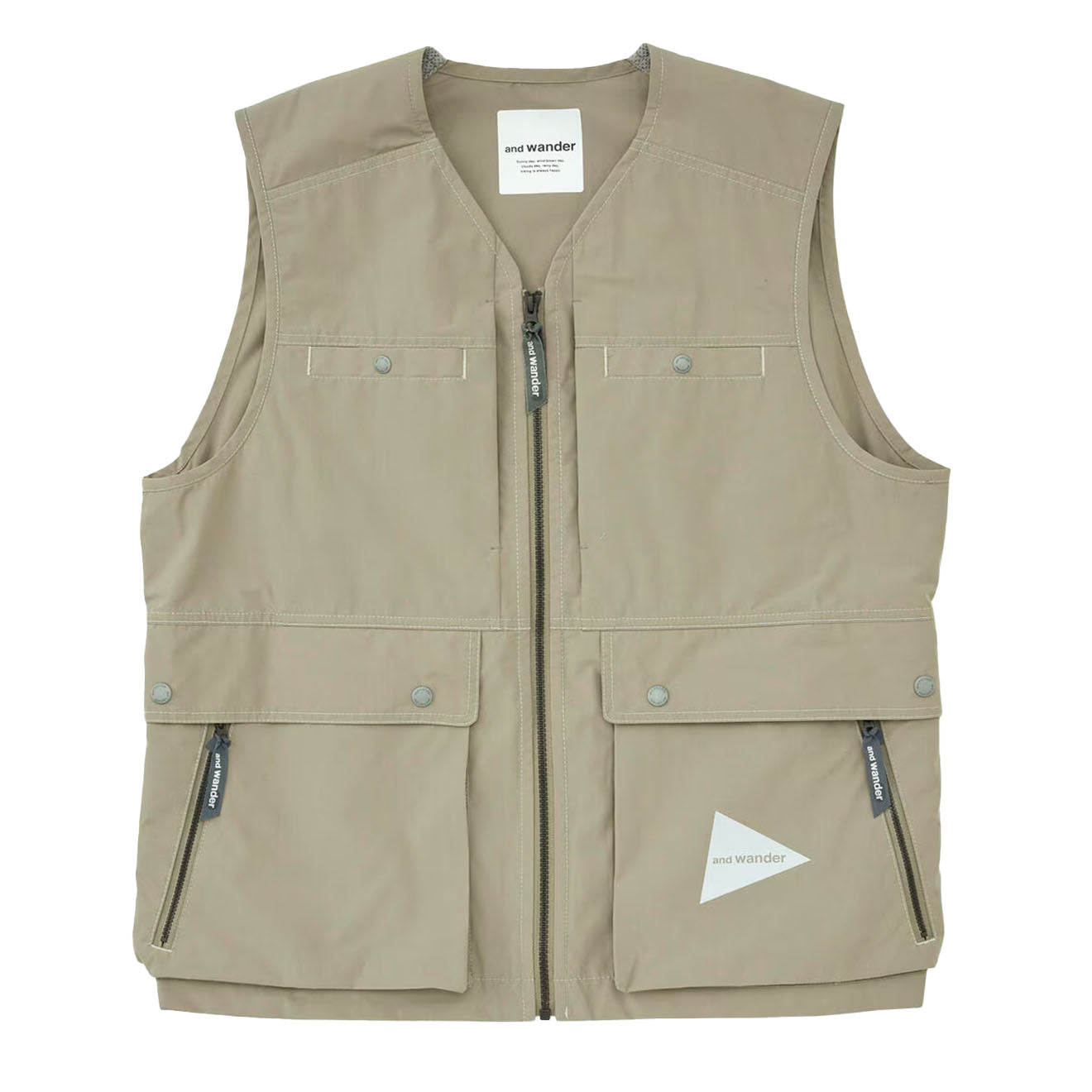 And Wander Tough Aramid Vest  Light Beige - The Sporting Lodge