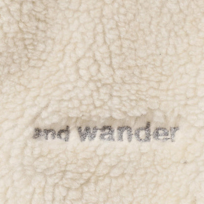 And Wander Womens Daijiro Ohara Map Key Boa Jacket Off White