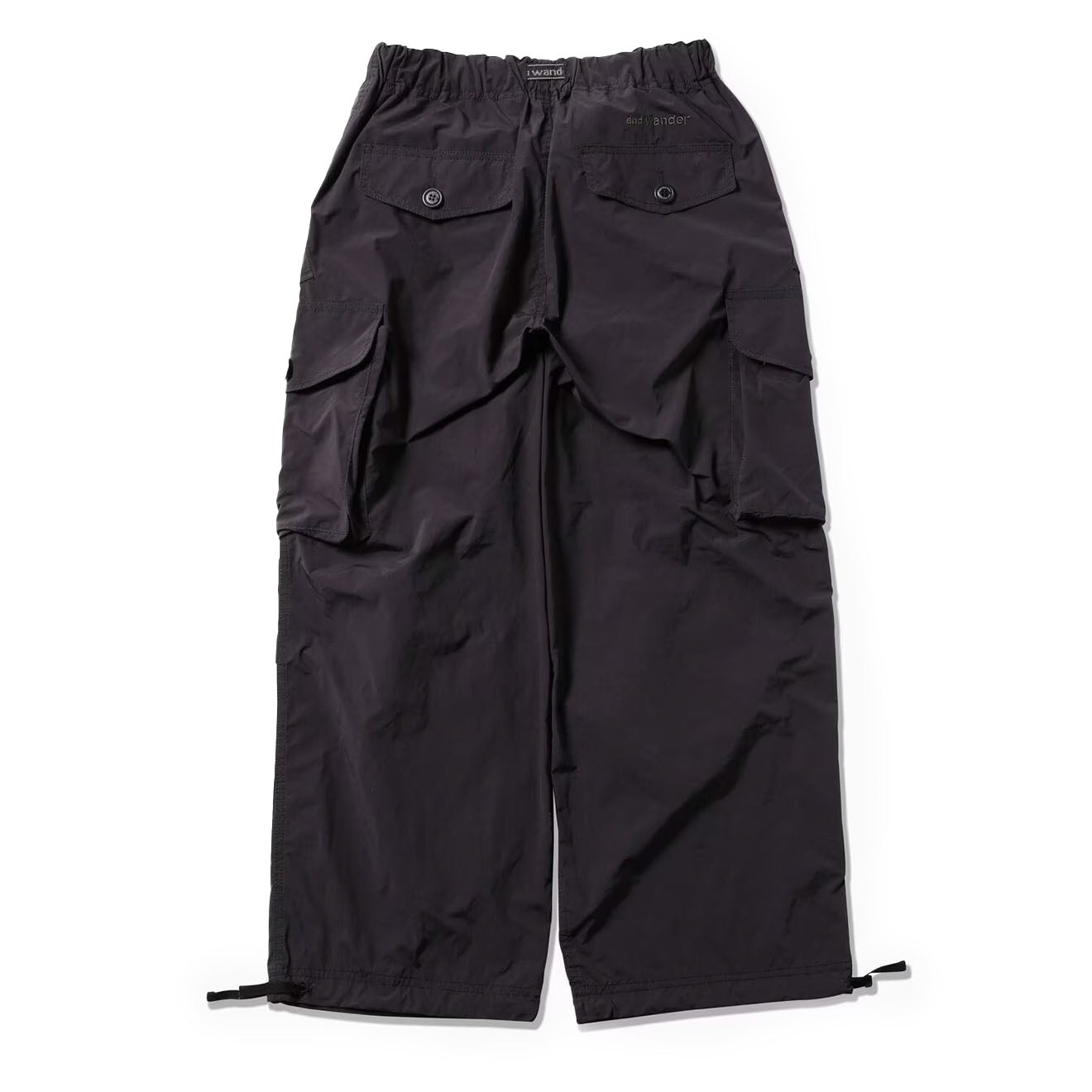 And Wander Womens Oversized Cargo Pants Black - The Sporting Lodge