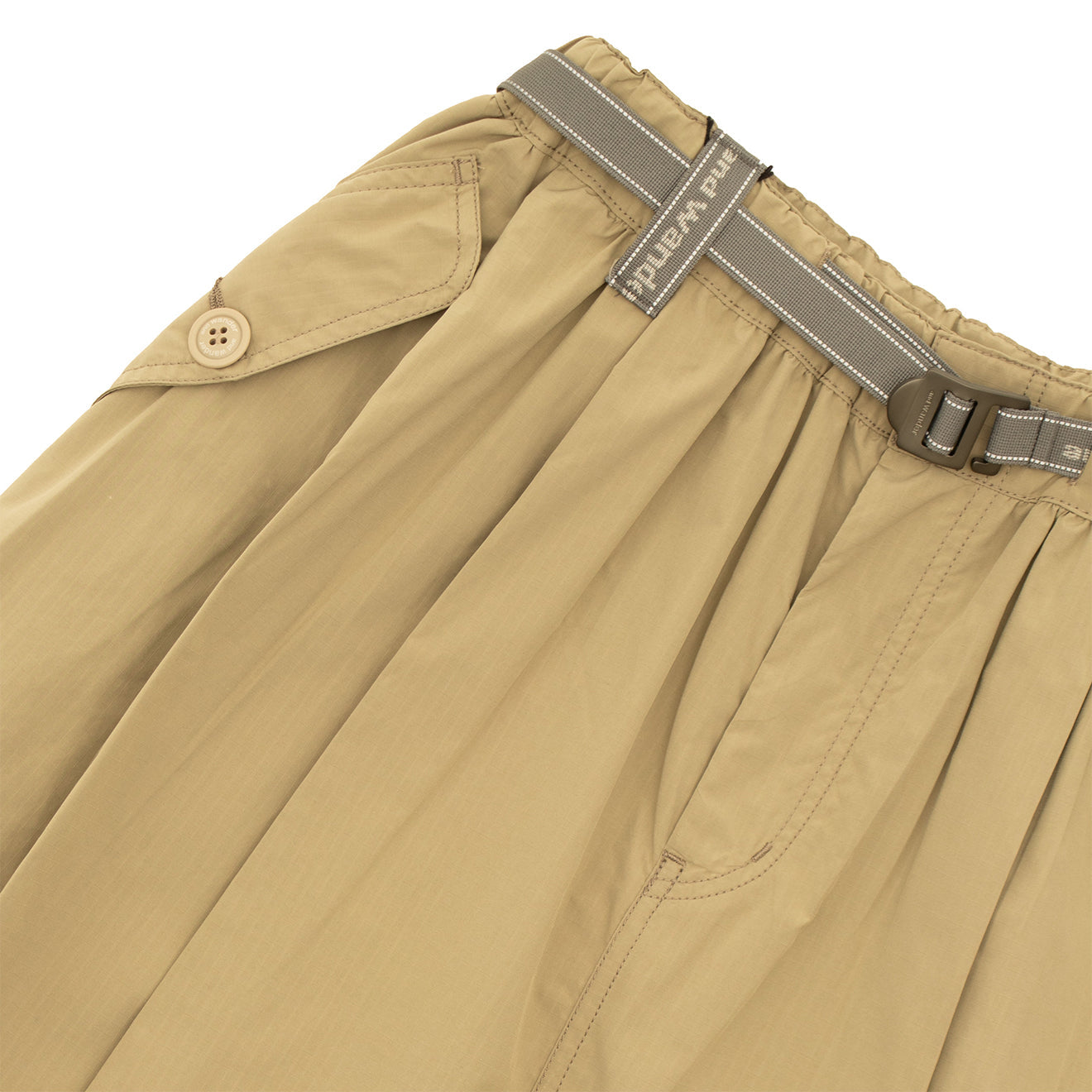 And Wander Womens Oversized Cargo Skirt Light Beige - The Sporting Lodge