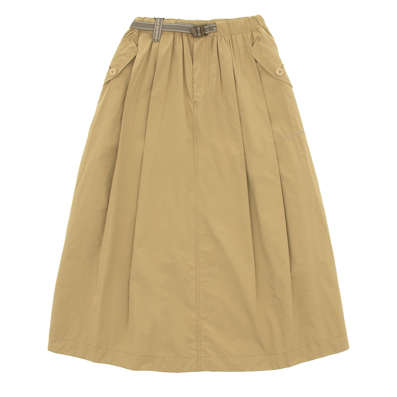 And Wander Womens Oversized Cargo Skirt Light Beige - The Sporting Lodge