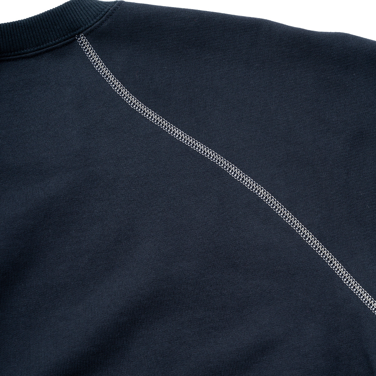 And Wander x Maison Kitsune Cotton Sweatshirt Navy - The Sporting Lodge