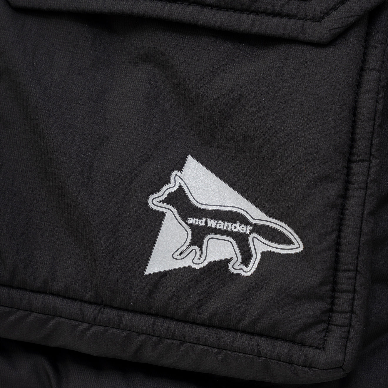 And Wander x Maison Kitsune Insulation Jacket Black - The Sporting Lodge