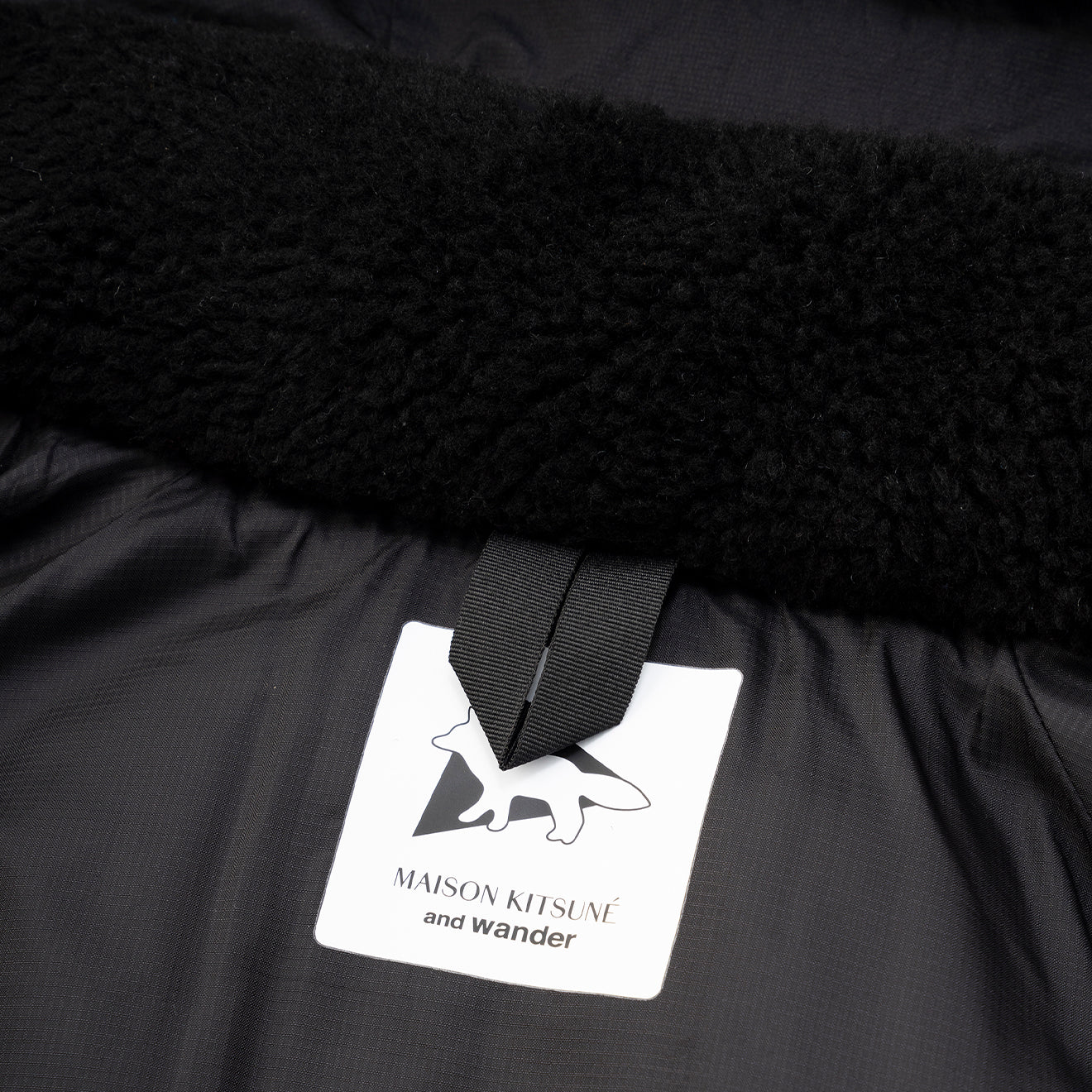 And Wander x Maison Kitsune Insulation Jacket Black - The Sporting Lodge