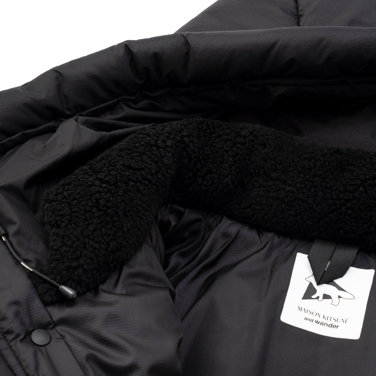 And Wander x Maison Kitsune Insulation Jacket Black - The Sporting Lodge