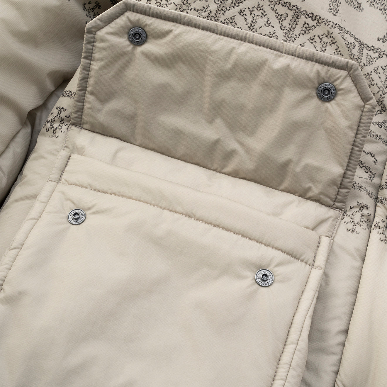 And Wander x Maison Kitsune Nordic Border Insulation Jacket Beige - The Sporting Lodge