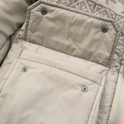 And Wander x Maison Kitsune Nordic Border Insulation Jacket Beige - The Sporting Lodge