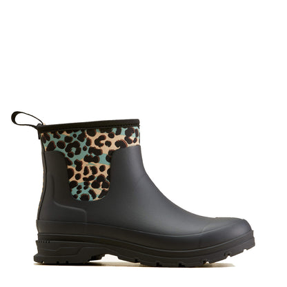 Ariat Womens Kelmarsh Shortie Rubber Boot Black / Leopard Camo - The Sporting Lodge