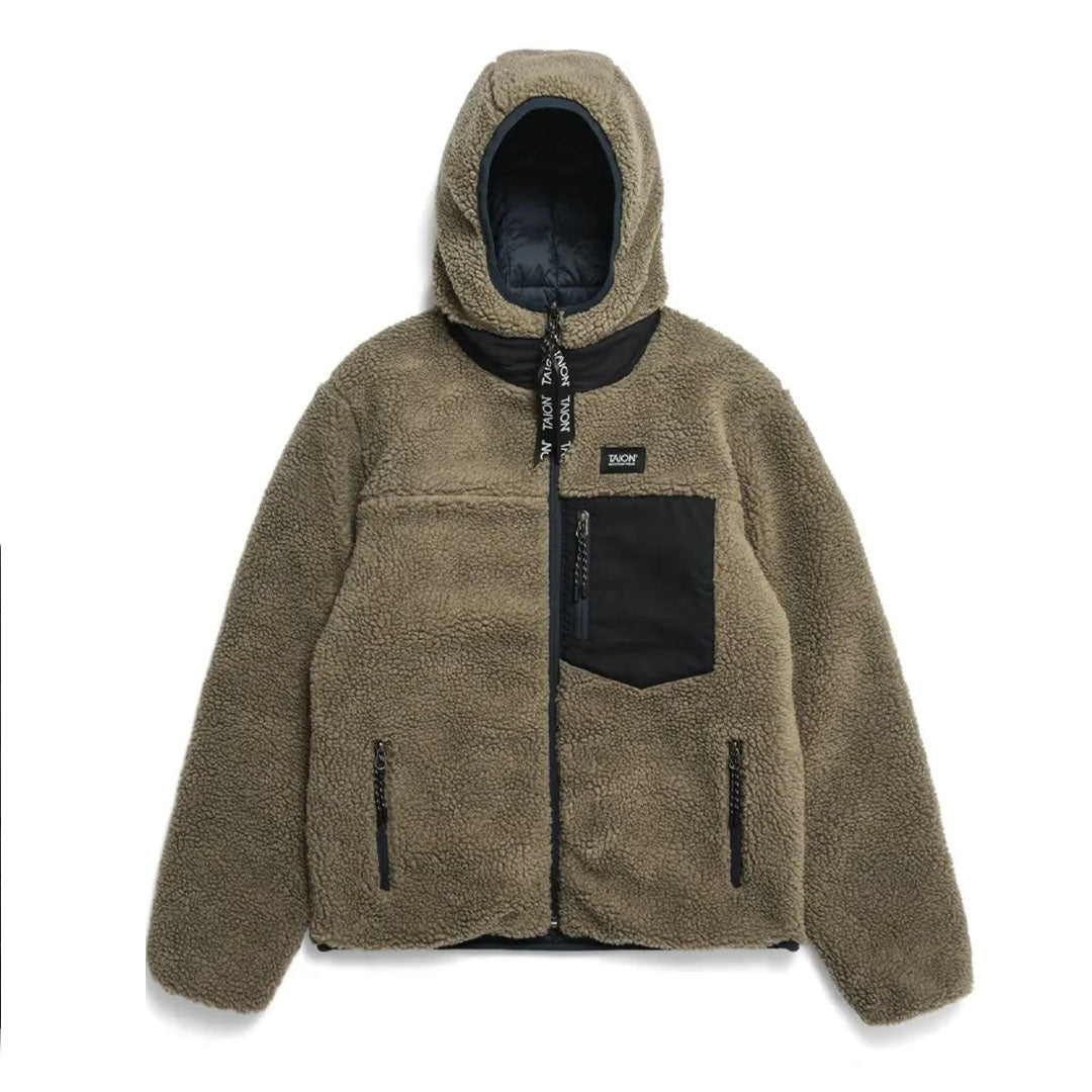 Taion Mountain R/S Down x Boa Hoodie Dark Navy / Beige