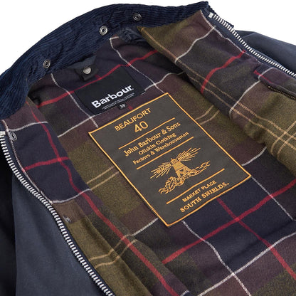 Barbour Beaufort 40 Wax Jacket Navy-2