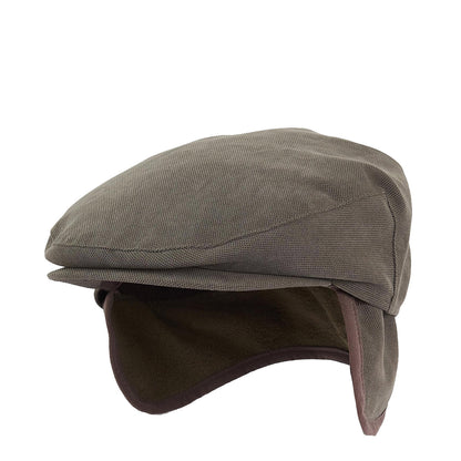 Barbour Beaufort Flat Cap Dark Olive