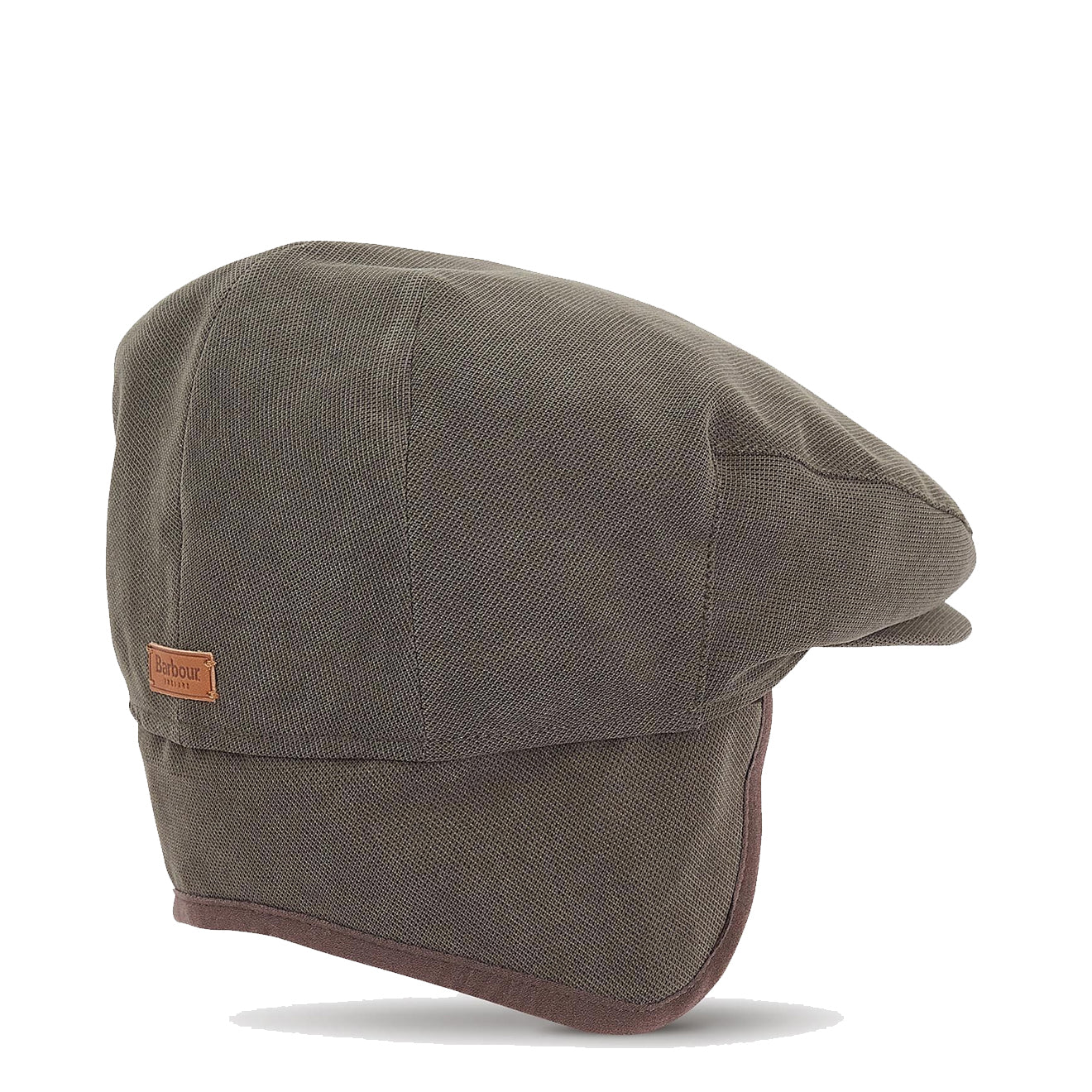 Barbour Beaufort Flat Cap Dark Olive-2