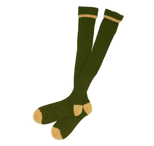 Barbour Contrast Gun Sock Olive / Gold - The Sporting Lodge