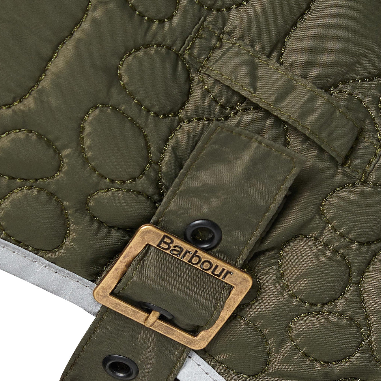 Barbour Paw Quilt Dog Coat Olive-4