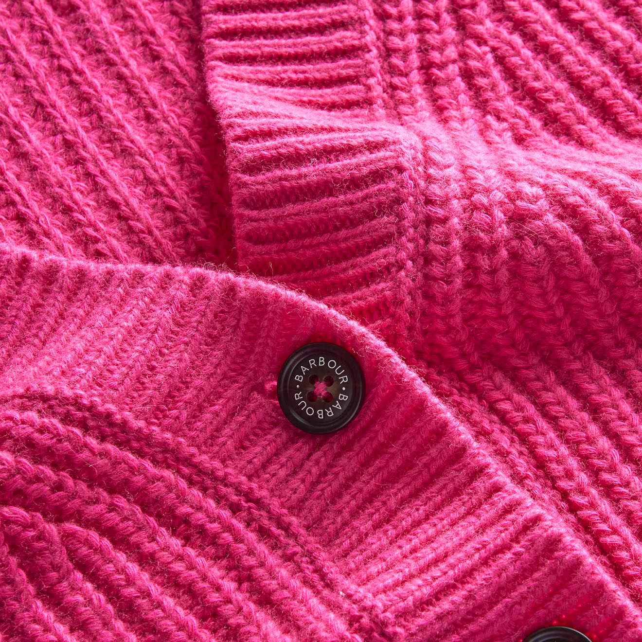 Barbour Womens Bracken Cardigan Pink Dahlia-2