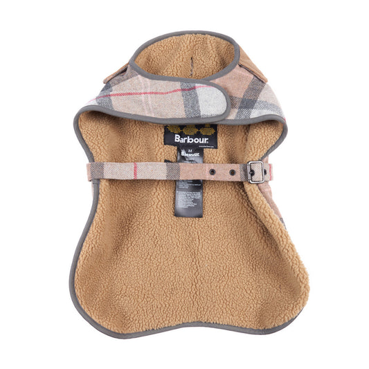 Barbour Wool Dog Coat Taupe / Pink - The Sporting Lodge