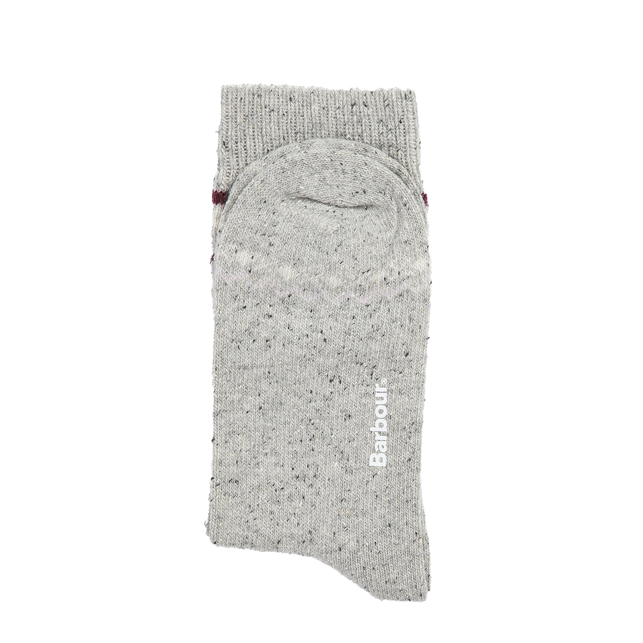 Barbour Anaise Fair Isle Sock Light Grey/Cabernet