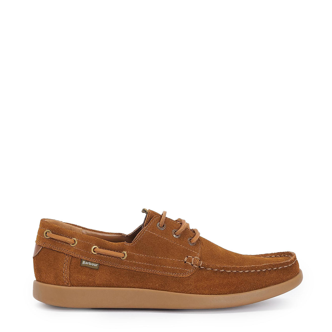 Barbour Armada Boat Shoes Cognac Suede - The Sporting Lodge