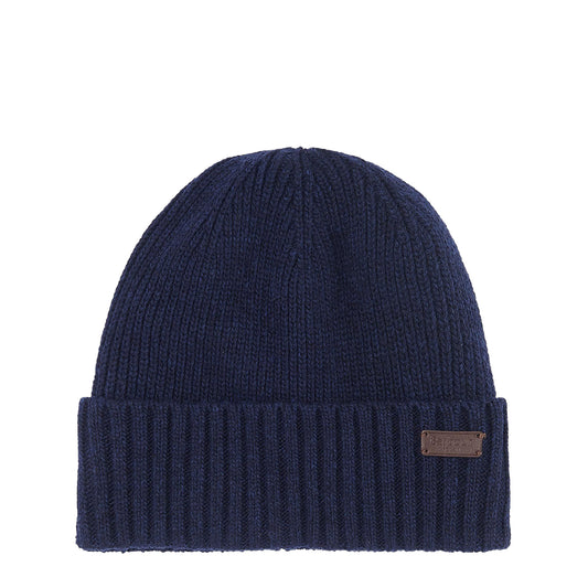 Barbour Carlton Beanie Hat Navy - The Sporting Lodge