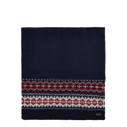 Barbour Case Fair Isle Blanket Blue Granite