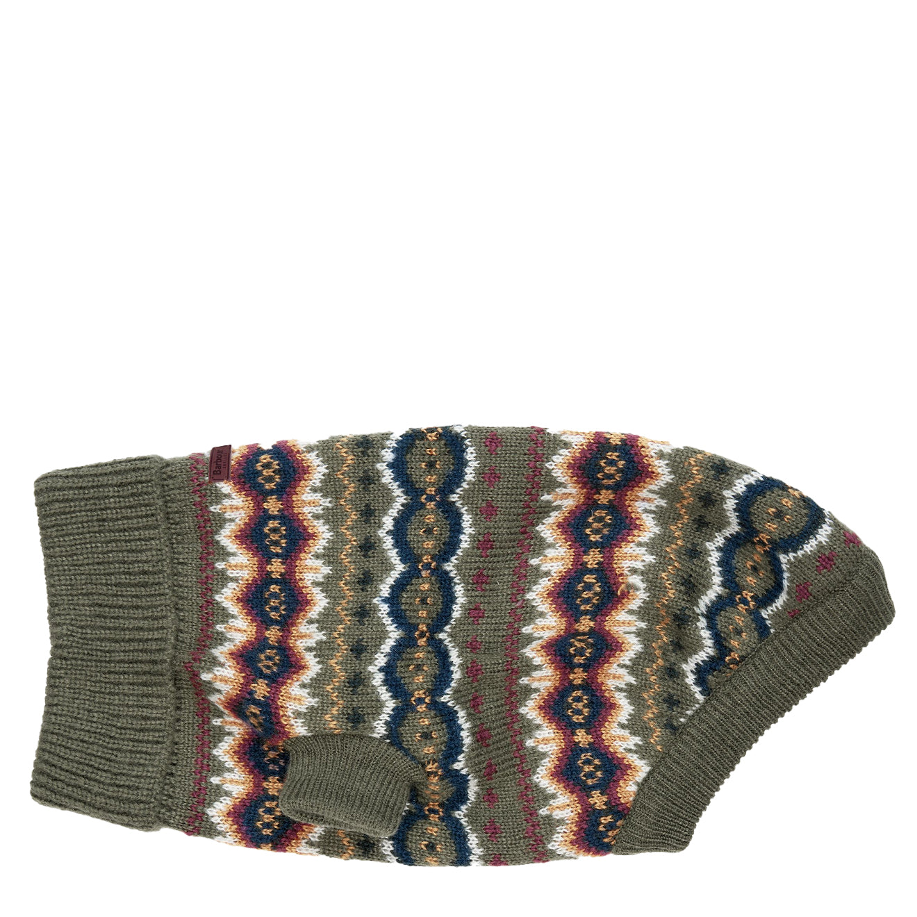 Barbour Case Fairisle Dog Jumper Olive