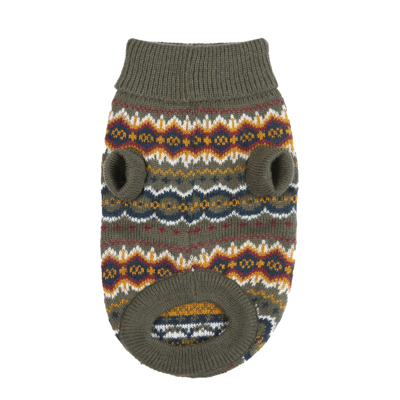 Barbour Case Fairisle Dog Jumper Olive