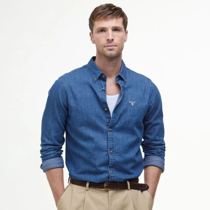 Barbour Chambray Crest Tailored Fit Shirt Chambray