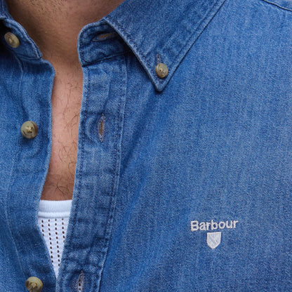 Barbour Chambray Crest Tailored Fit Shirt Chambray