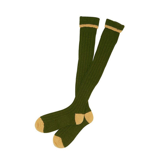 Barbour Contrast Gun Sock Olive / Gold