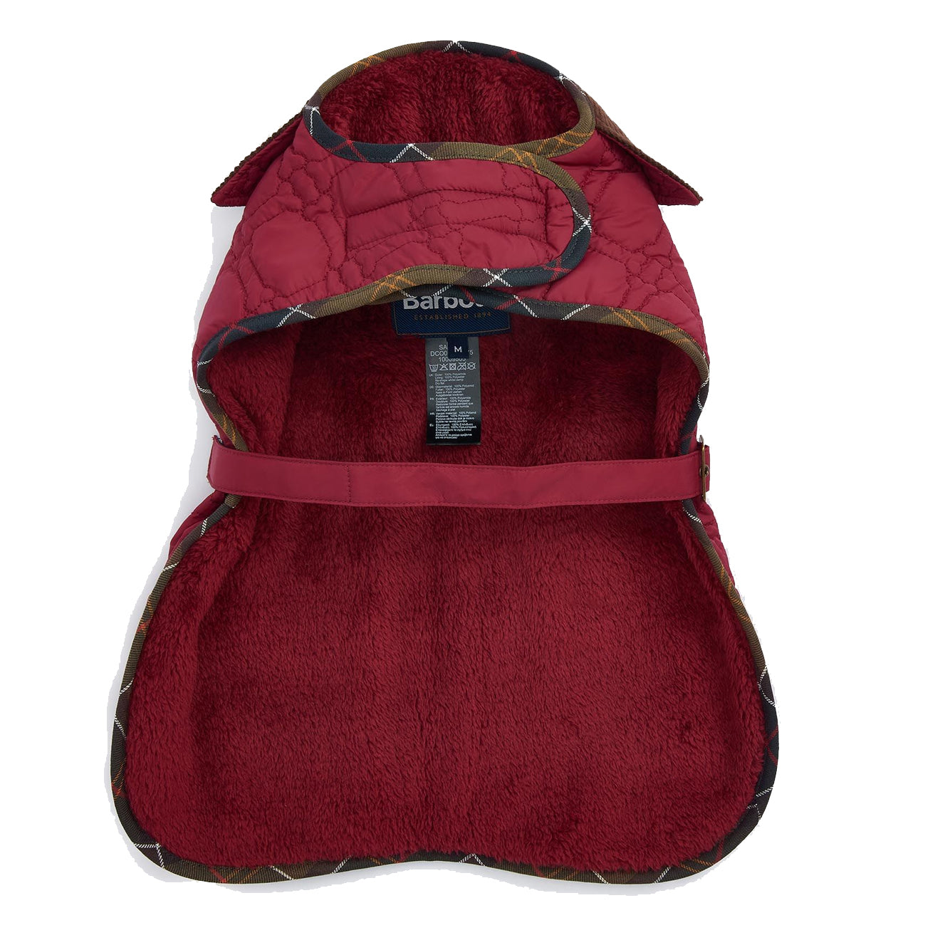 Barbour Dog Bone Quilted Dog Coat Cranberry - The Sporting Lodge