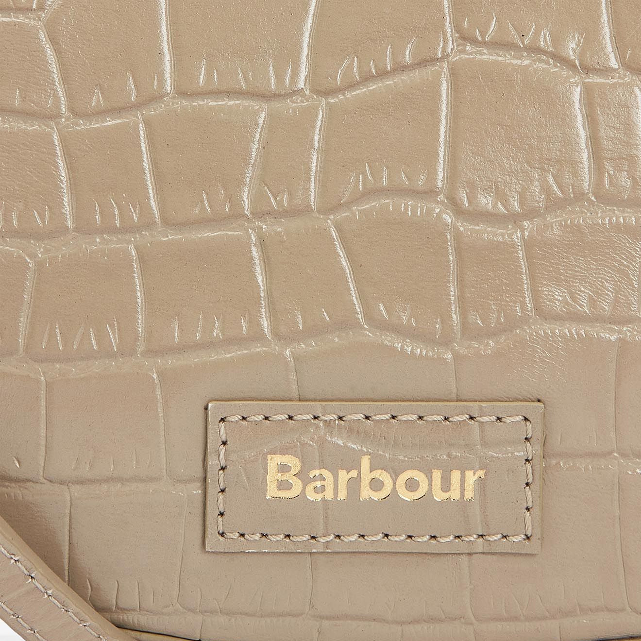 Barbour Eilein Leather Saddle Bag Honey