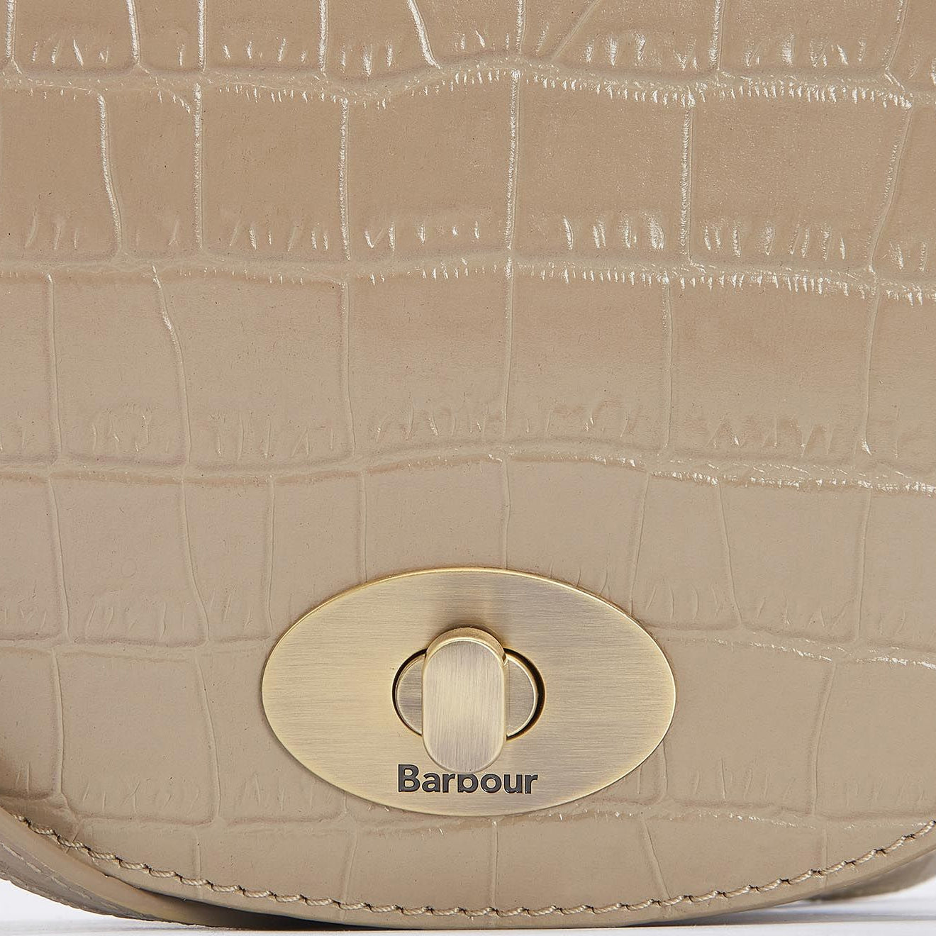 Barbour Eilein Leather Saddle Bag Honey