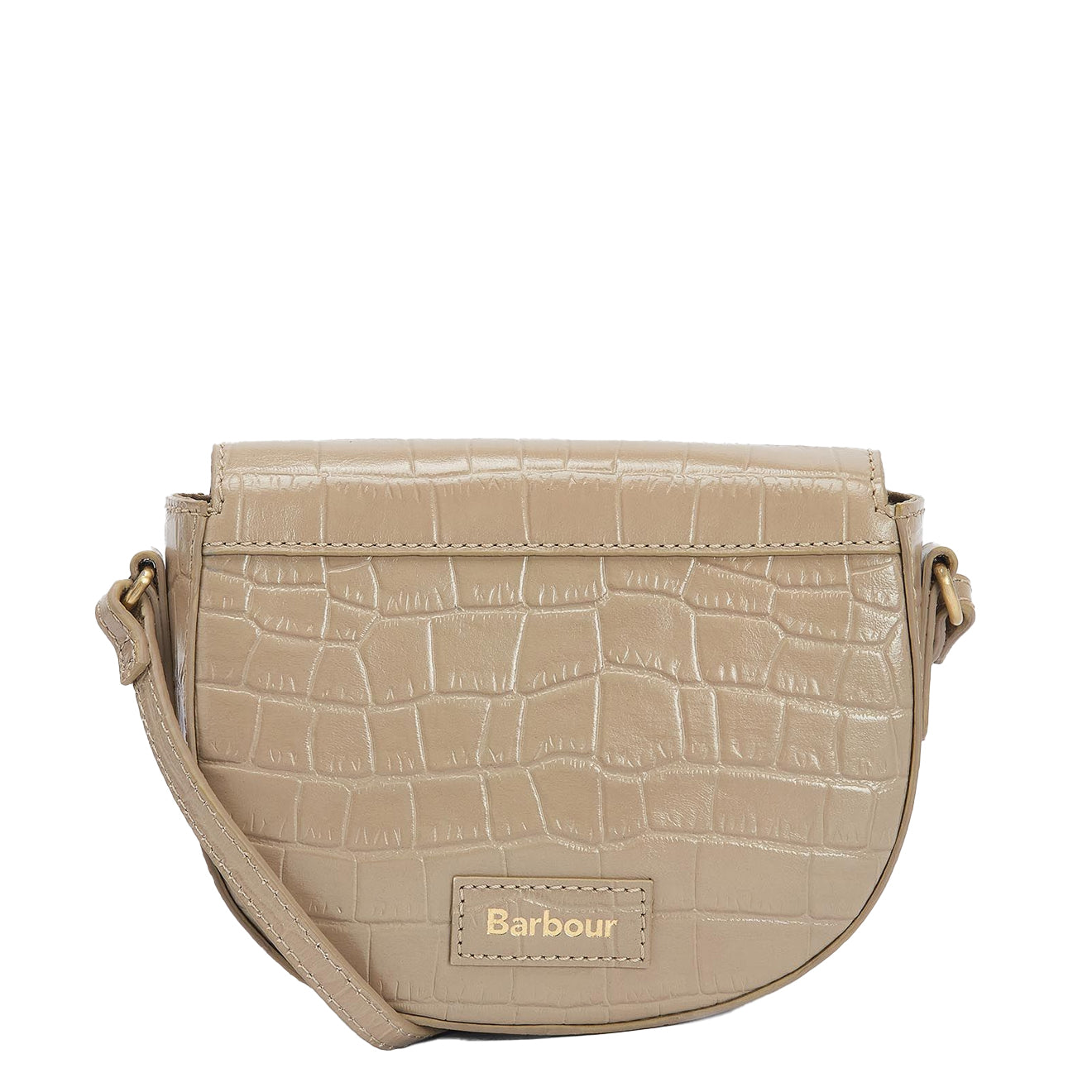 Barbour Eilein Leather Saddle Bag Honey