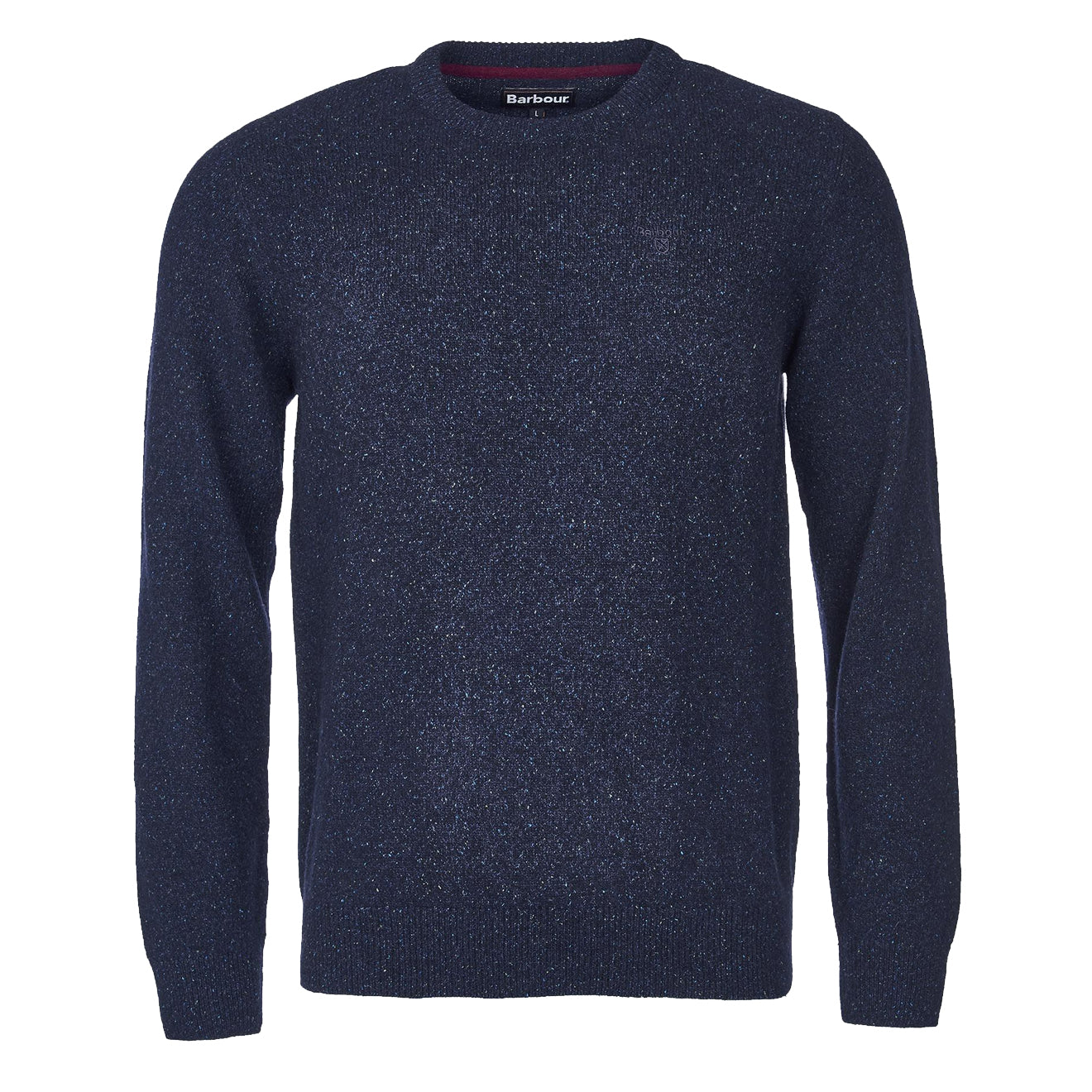 Barbour Essential Tisbury Crew Neck Sweater Navy - The Sporting Lodge