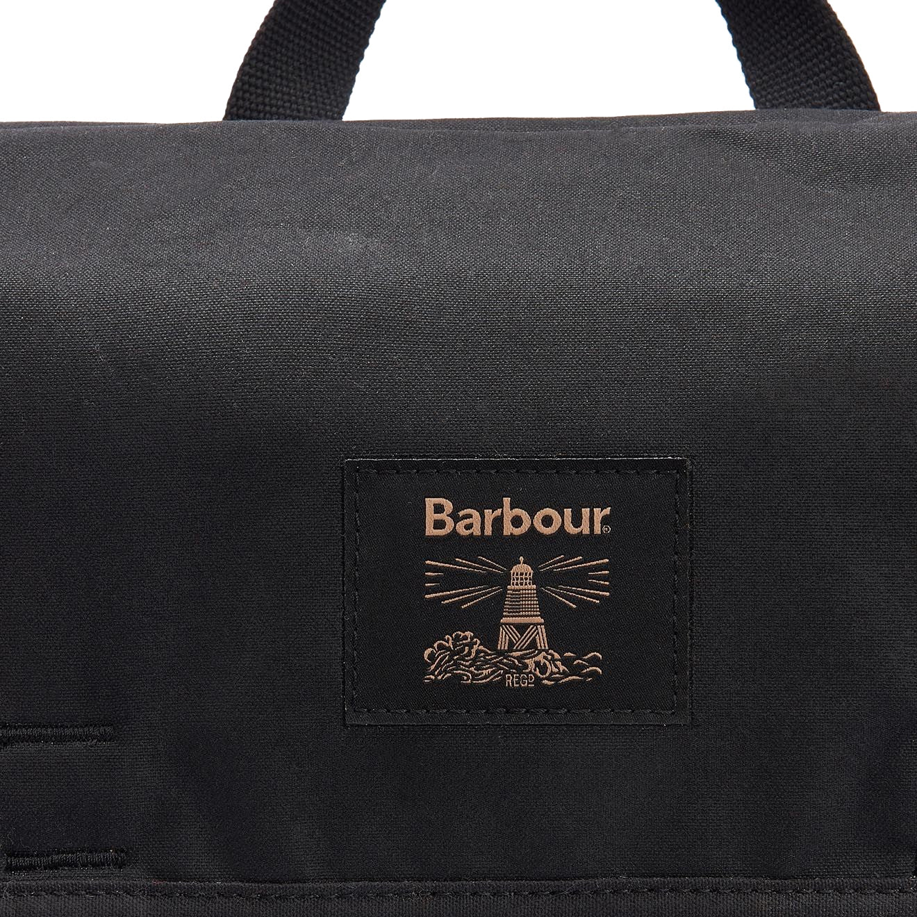 Barbour Field Wax Messenger Bag Black