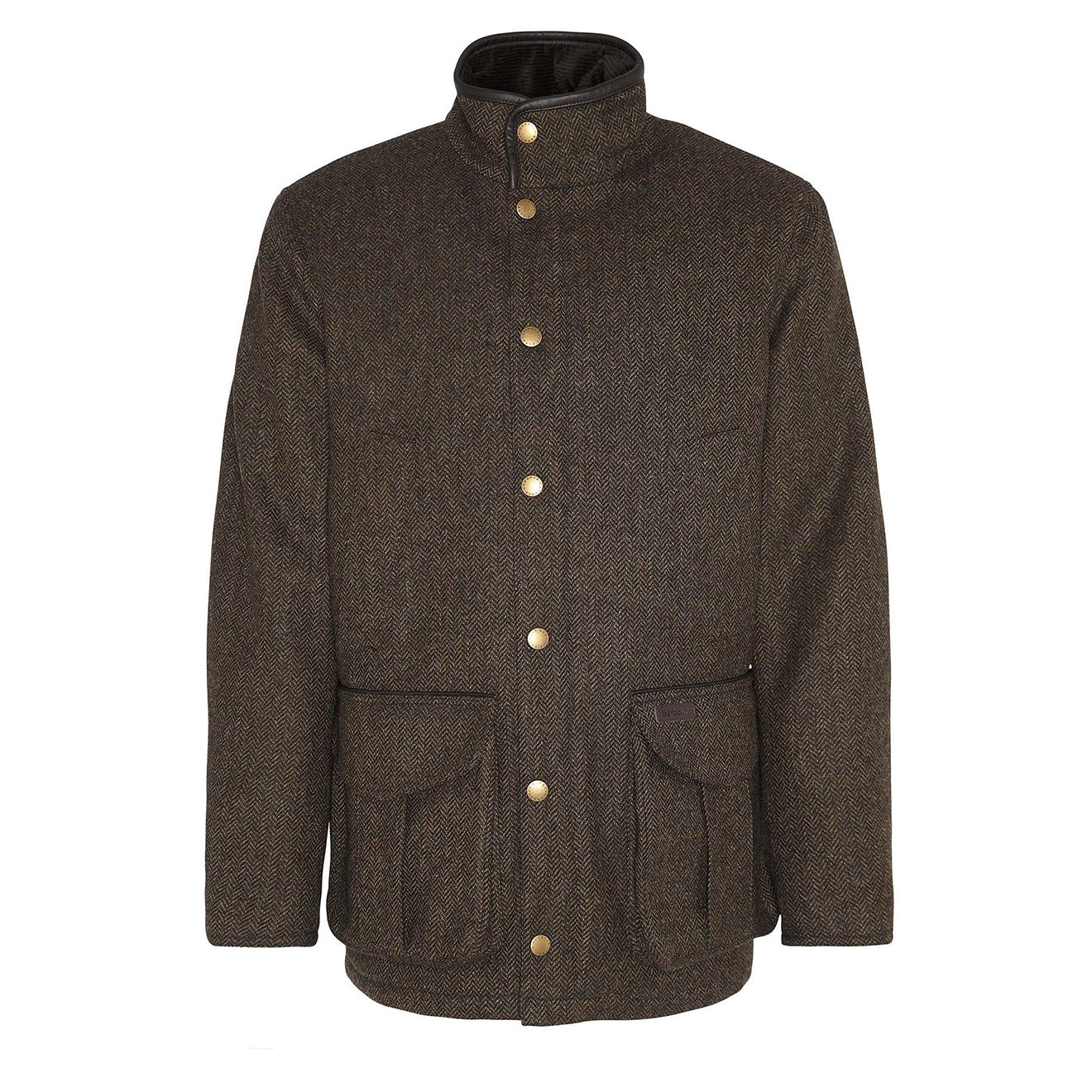 Barbour Hereford Tweed Wool Jacket Olive