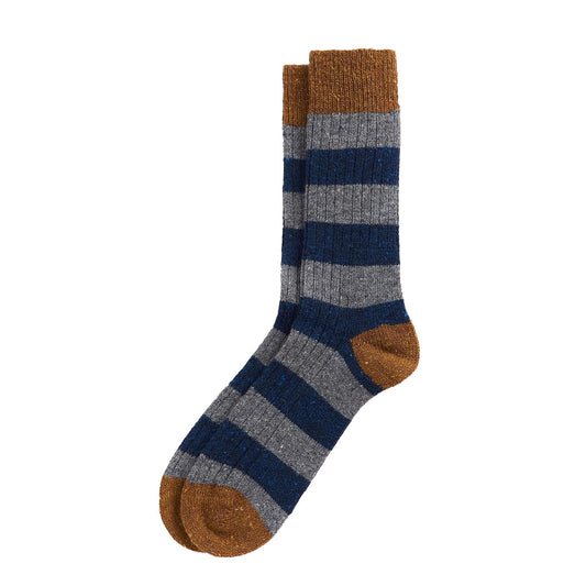 Barbour Houghton Stripe Socks AsphaLight / Navy