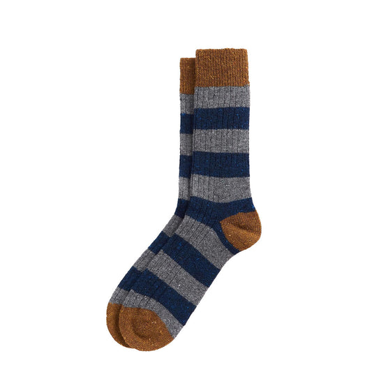 Barbour Houghton Stripe Socks AsphaLight / Navy