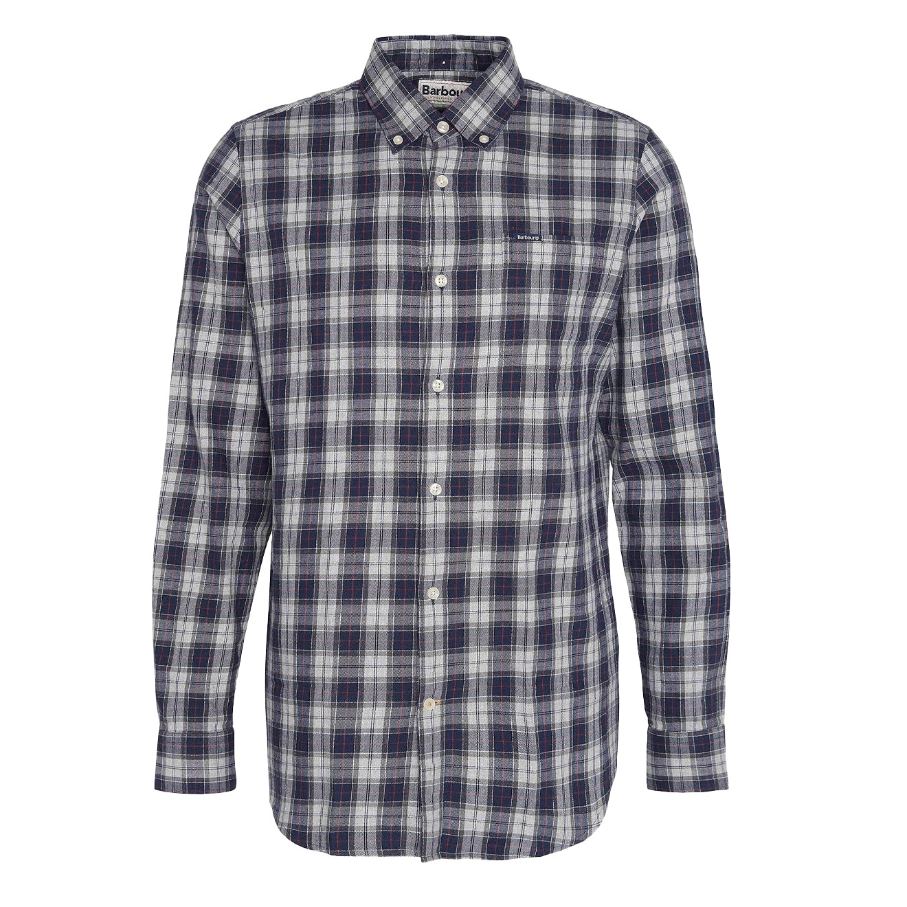 Barbour Lanark Tartan Tailored Shirt Blue Granite