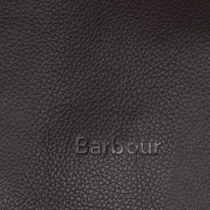 Barbour Leather Medium Travel Holdall Chocolate