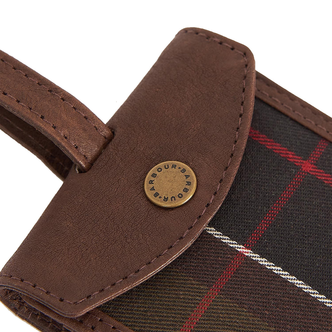 Barbour Leather & Tartan Travel Gift Set Classic Tartan / Brown - The Sporting Lodge